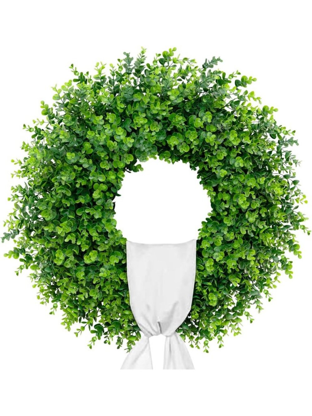 28'' Large Boxwood Wreath - Artificial Greenery for Front Door Decor, Year-Round